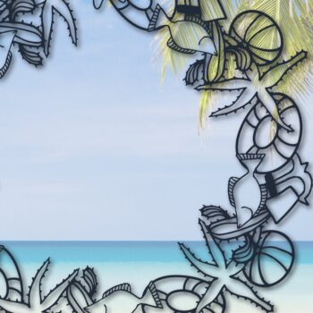 Intra απο ξύλο plywood 3mm-4mm πάχος – Καλοκαιρινό στεφάνι πόρτας Δίασταση 20x20 cm INTRAFABR-31592099 - Image 1