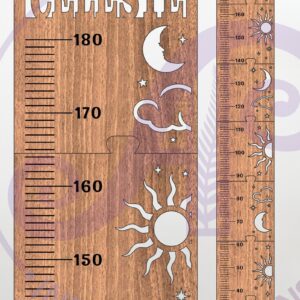 Intra απο ξύλο plywood 3mm-4mm πάχος – Μέτρηση γραφήματος Ύψους Ήλιου και Σελήνης για παιδιά Δίασταση  20x20 cm INTRAFABR-124950178