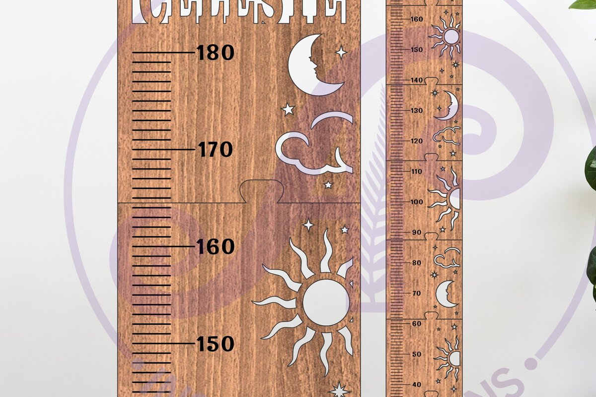 Intra απο ξύλο plywood 3mm-4mm πάχος – Μέτρηση γραφήματος Ύψους Ήλιου και Σελήνης για παιδιά Δίασταση  20x20 cm INTRAFABR-124950178