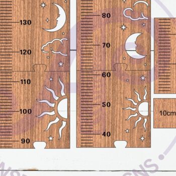 Intra απο ξύλο plywood 3mm-4mm πάχος – Μέτρηση γραφήματος Ύψους Ήλιου και Σελήνης για παιδιά Δίασταση  20x20 cm INTRAFABR-124950178 - Image 3