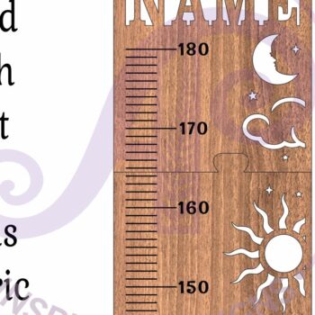 Intra απο ξύλο plywood 3mm-4mm πάχος – Μέτρηση γραφήματος Ύψους Ήλιου και Σελήνης για παιδιά Δίασταση  20x20 cm INTRAFABR-124950178 - Image 4