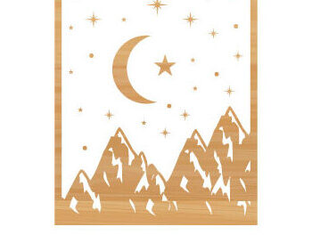 Intra απο ξύλο plywood 3mm-4mm πάχος – Sun and Moon Mountain Wall Art Δίασταση  40x30 cm INTRAFABR-68048473 - Image 2