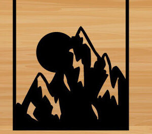 Intra απο ξύλο plywood 3mm-4mm πάχος – Sun and Moon Mountain Wall Art Δίασταση  40x30 cm INTRAFABR-68575753