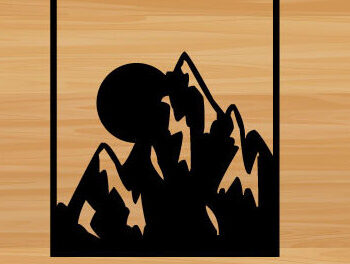 Intra απο ξύλο plywood 3mm-4mm πάχος – Sun and Moon Mountain Wall Art Δίασταση  40x30 cm INTRAFABR-68575753 - Image 1