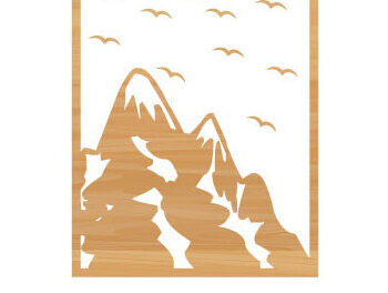 Intra απο ξύλο plywood 3mm-4mm πάχος – Sun and Moon Mountain Wall Art Δίασταση  40x30 cm INTRAFABR-68048326 - Image 2