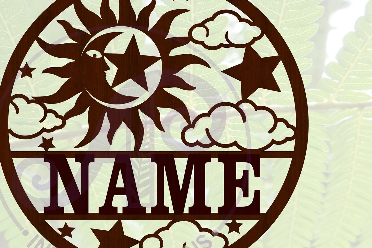 Intra απο ξύλο plywood 3mm-4mm πάχος – Αρχείο αποκοπής Name Sin and Moon Δίασταση  20x20 cm INTRAFABR-67496156