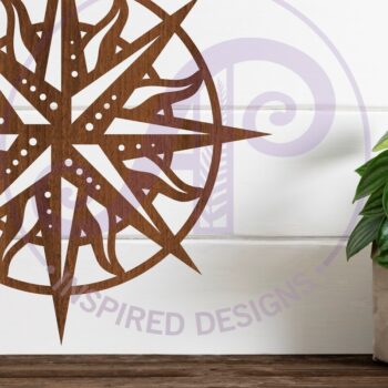 Intra απο ξύλο plywood 3mm-4mm πάχος – Επιγραφή τοίχου Sun Compass, Αρχείο. Δίασταση  40x30 cm INTRAFABR-81153424 - Image 2