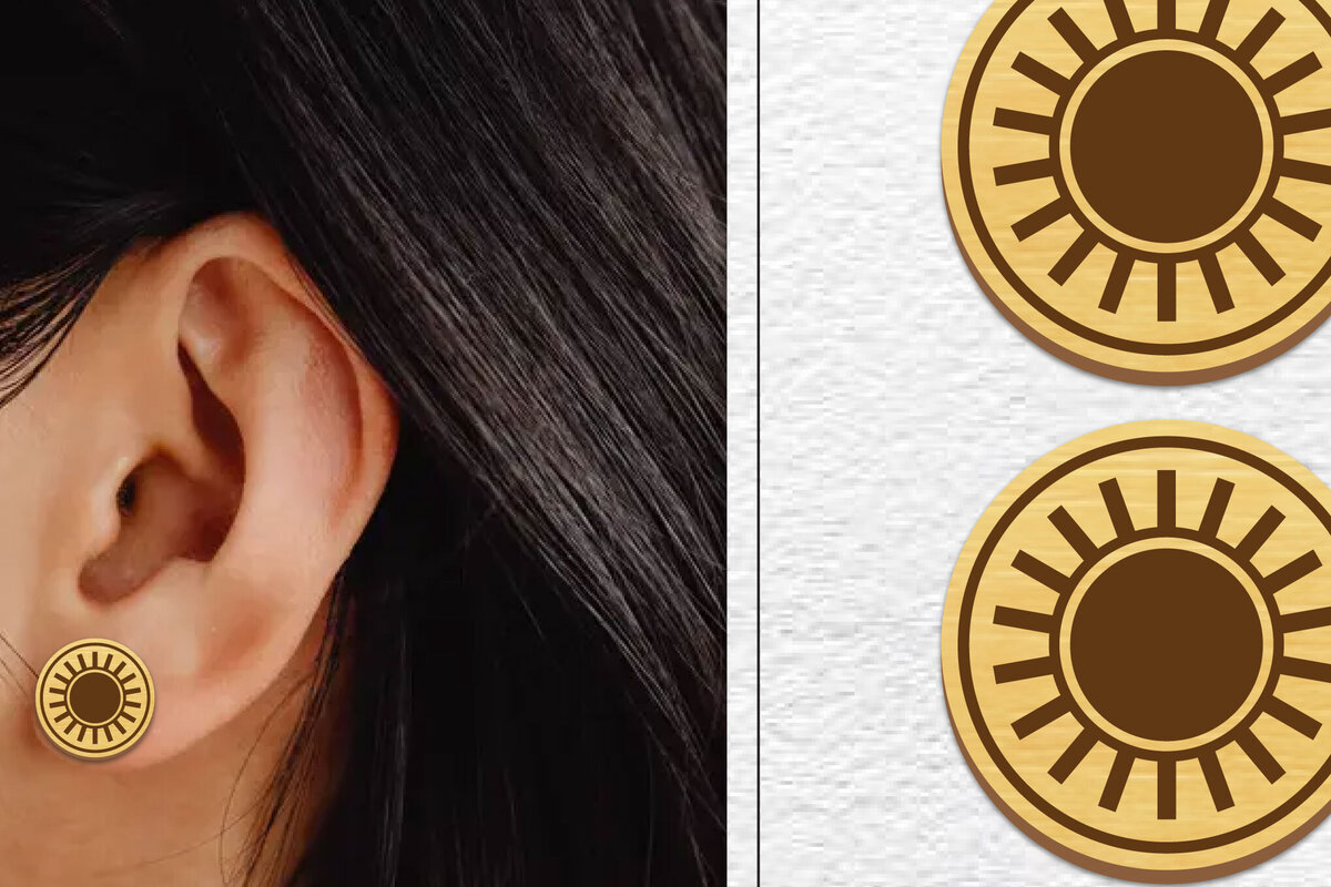 Intra απο ξύλο plywood 3mm-4mm πάχος – Κοπή λέιζερ με μαγνητικό σκουλαρίκι ηλίου | Καρφιά Δίασταση  5x5 cm INTRAFABR-101737414