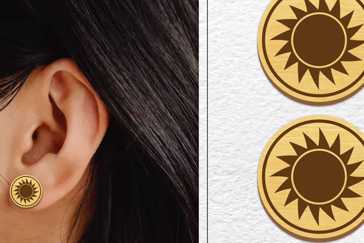 Intra απο ξύλο plywood 3mm-4mm πάχος – Κοπή λέιζερ με μαγνητικό σκουλαρίκι ηλίου | Καρφιά Δίασταση  5x5 cm INTRAFABR-101737450