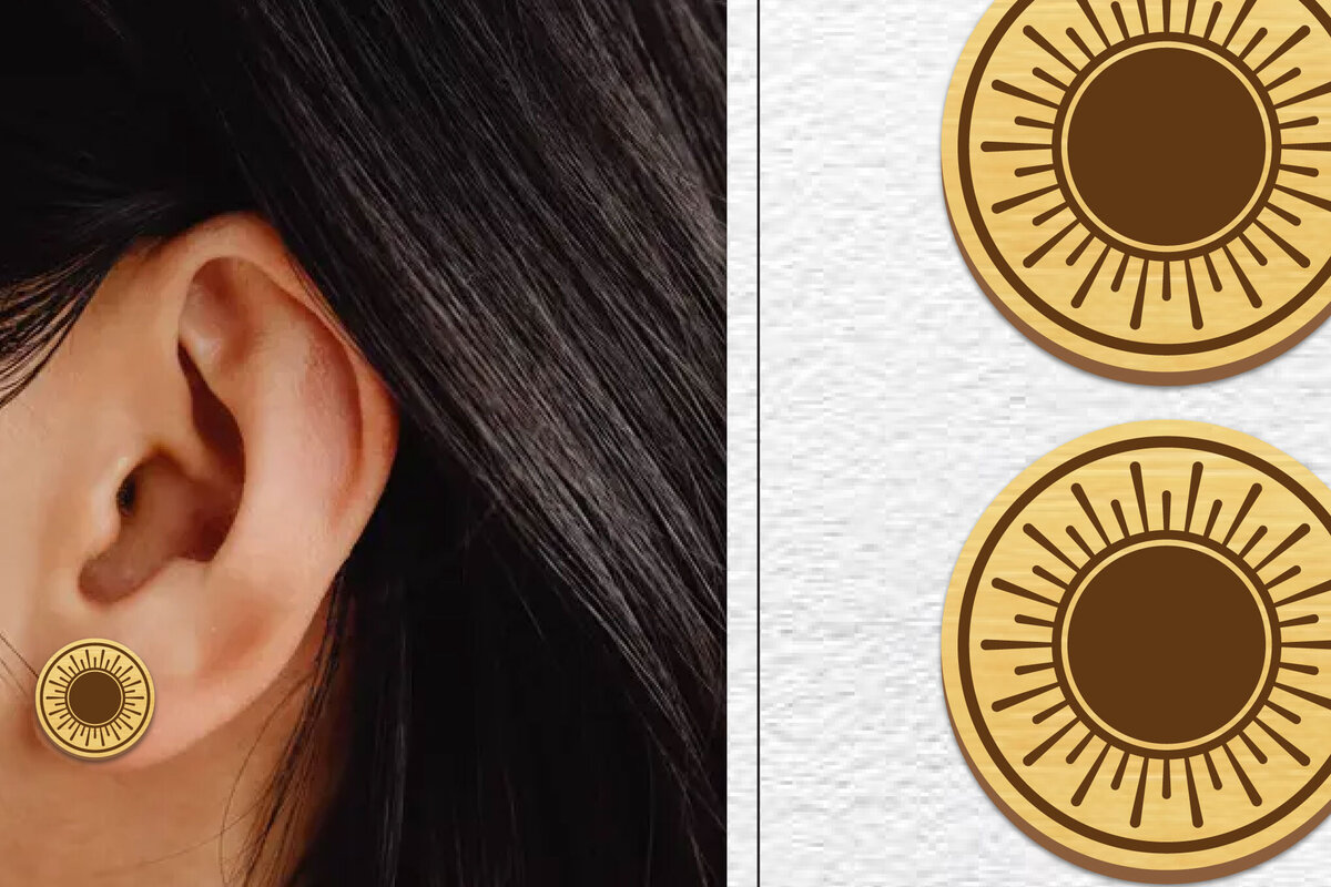 Intra απο ξύλο plywood 3mm-4mm πάχος – Κοπή λέιζερ με μαγνητικό σκουλαρίκι ηλίου | Καρφιά Δίασταση  5x5 cm INTRAFABR-101737583