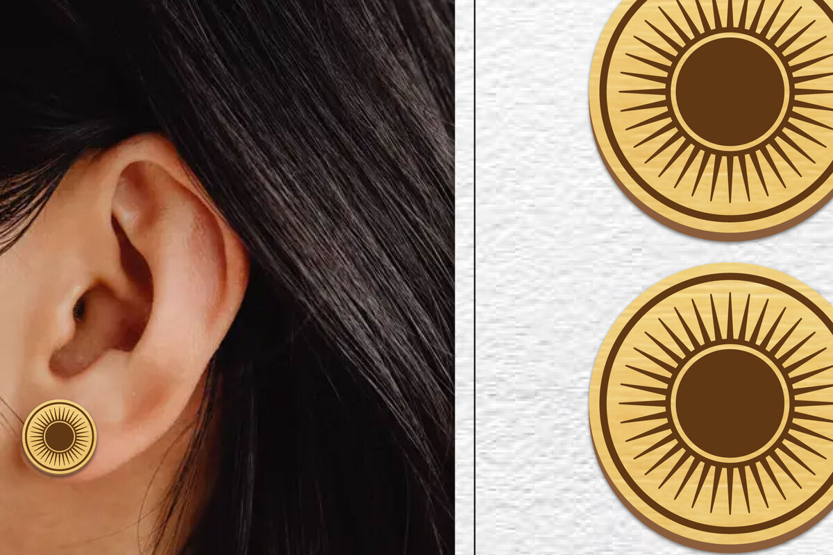 Intra απο ξύλο plywood 3mm-4mm πάχος – Κοπή λέιζερ με μαγνητικό σκουλαρίκι ηλίου | Καρφιά Δίασταση  5x5 cm INTRAFABR-101737630