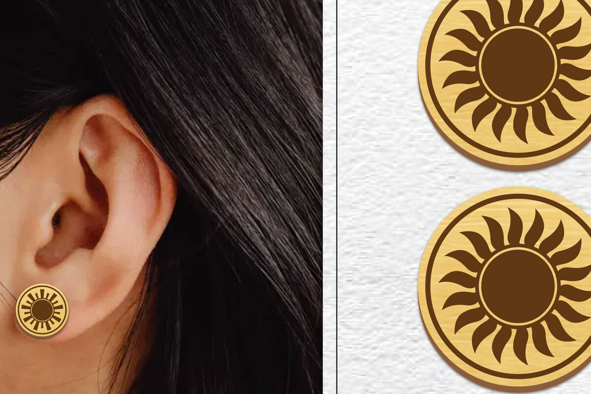 Intra απο ξύλο plywood 3mm-4mm πάχος – Κοπή λέιζερ με μαγνητικό σκουλαρίκι ηλίου | Καρφιά Δίασταση  5x5 cm INTRAFABR-101737673