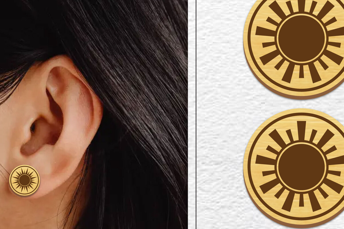 Intra απο ξύλο plywood 3mm-4mm πάχος – Κοπή λέιζερ με μαγνητικό σκουλαρίκι ηλίου | Καρφιά Δίασταση  5x5 cm INTRAFABR-101737707