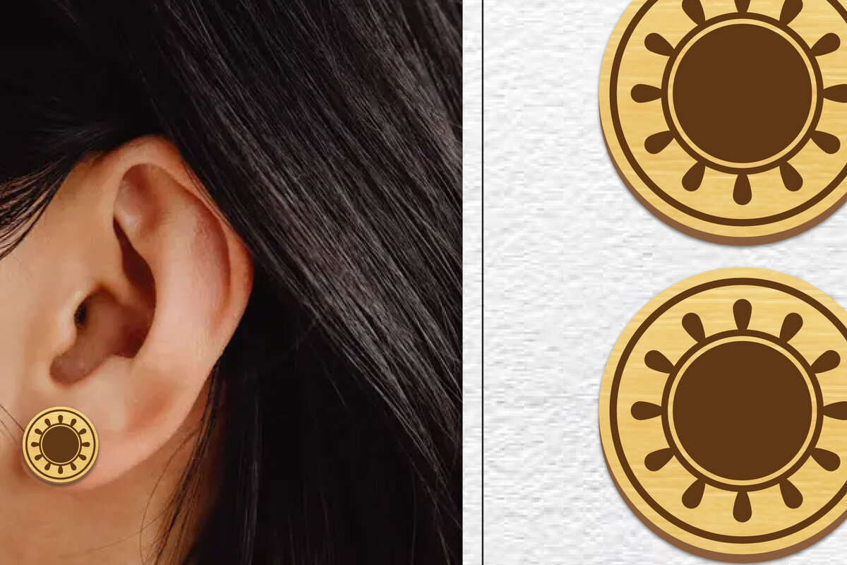 Intra απο ξύλο plywood 3mm-4mm πάχος – Κοπή λέιζερ με μαγνητικό σκουλαρίκι ηλίου | Καρφιά Δίασταση  5x5 cm INTRAFABR-101737116