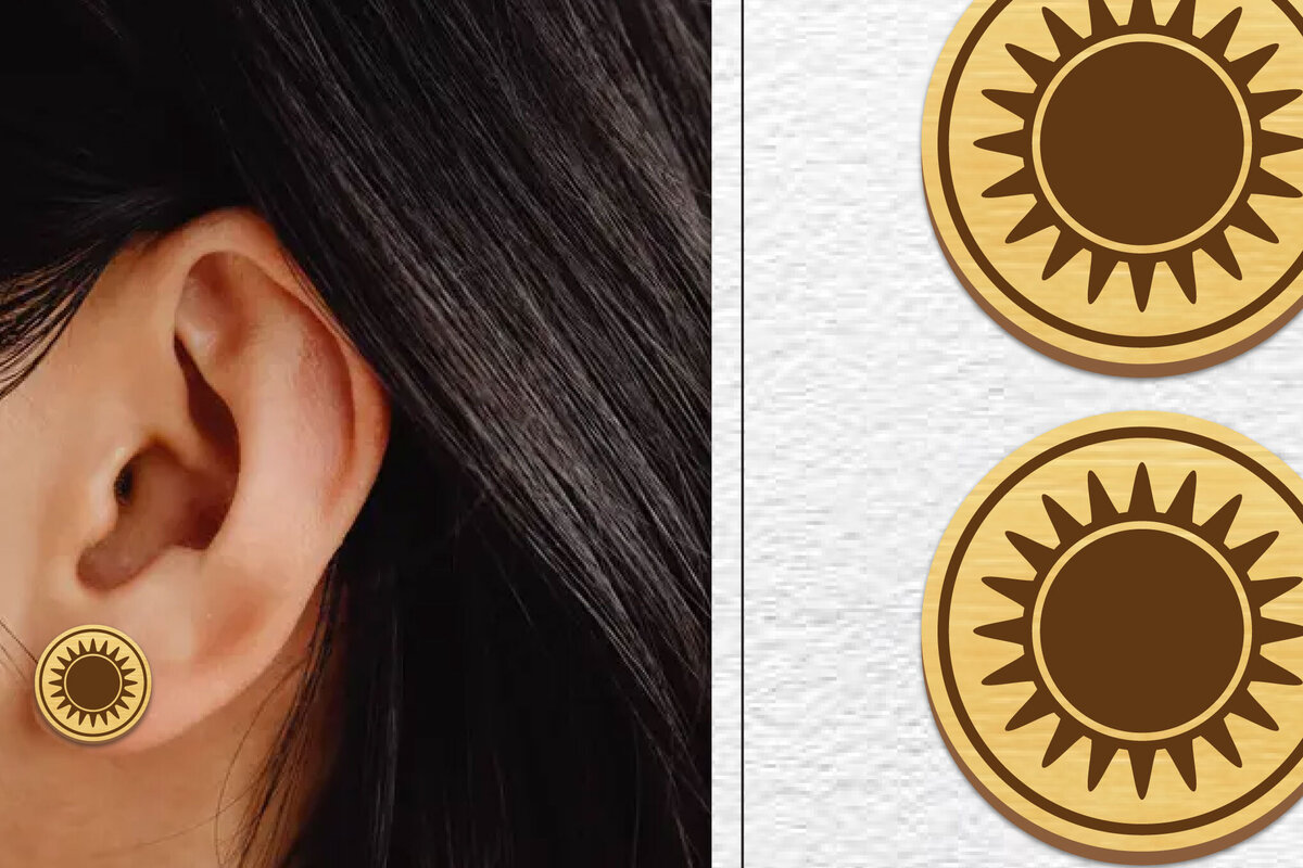 Intra απο ξύλο plywood 3mm-4mm πάχος – Κοπή λέιζερ με μαγνητικό σκουλαρίκι ηλίου | Καρφιά Δίασταση  5x5 cm INTRAFABR-101737095