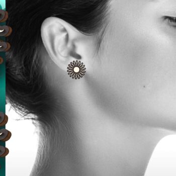 Intra απο ξύλο plywood 3mm-4mm πάχος – Πρότυπο σκουλαρίκι ηλίου για λέιζερ Δίασταση  5x5 cm INTRAFABR-122246239 - Image 1