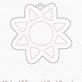 Intra απο ξύλο plywood 3mm-4mm πάχος – Σκουλαρίκια ηλίου | Δίασταση  5x5 cm INTRAFABR-77913725 - Image 2