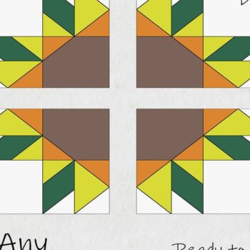 Intra απο ξύλο plywood 3mm-4mm πάχος – Sun Flower Barn Quilt Αρχείο κοπής με λέιζερ Δίασταση  20x20 cm INTRAFABR-37053660 - Image 3