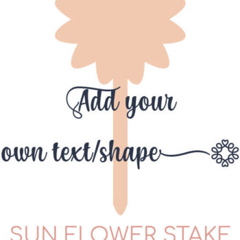 Intra απο ξύλο plywood 3mm-4mm πάχος – Πασσάλων Sun Flower, Ετικέτα κήπου, Cake Topper Δίασταση 20x20 cm INTRAFABR-94279761 - Image 2