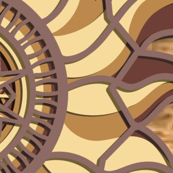 Intra απο ξύλο plywood 3mm-4mm πάχος – Sun Moon Multilayer/Lasercut/Paper Δίασταση  20x20 cm INTRAFABR-86752022 - Image 3