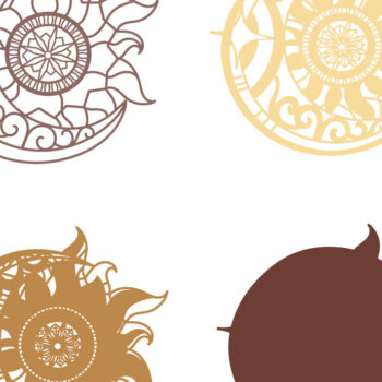 Intra απο ξύλο plywood 3mm-4mm πάχος – Sun Moon Multilayer/Lasercut/Paper Δίασταση  20x20 cm INTRAFABR-86752022 - Image 8