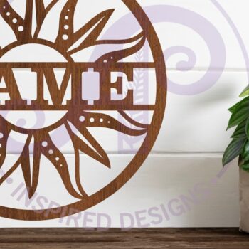 Intra απο ξύλο plywood 3mm-4mm πάχος – Sun Name Sign Laser Δίασταση  40x30 cm INTRAFABR-102565461 - Image 1