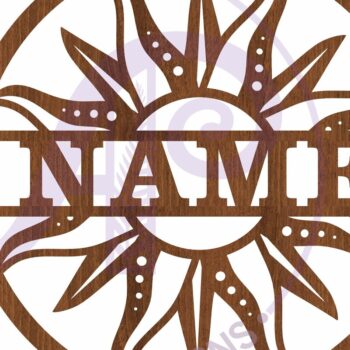 Intra απο ξύλο plywood 3mm-4mm πάχος – Sun Name Sign Laser Δίασταση  40x30 cm INTRAFABR-102565461 - Image 4