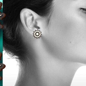 Intra απο ξύλο plywood 3mm-4mm πάχος – Πακέτο Σκουλαρίκια Sun Stud Δίασταση  5x5 cm INTRAFABR-122246686