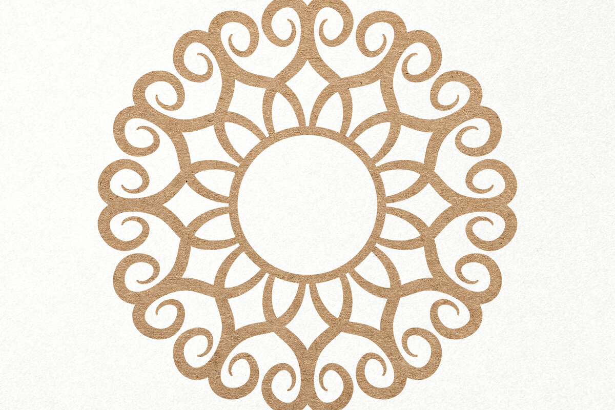 Intra απο ξύλο plywood 3mm-4mm πάχος – Αρχείο λογότυπο Sun Sunflower Papercut Δίασταση  20x20 cm INTRAFABR-24713939