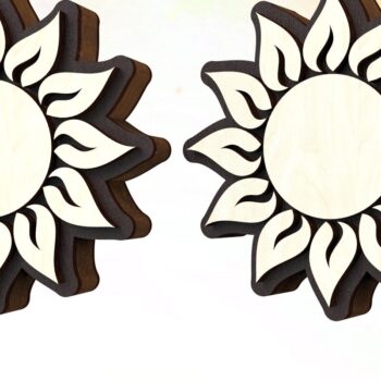 Intra απο ξύλο plywood 3mm-4mm πάχος – Αρχείο Sunburst Stud Earrings Δίασταση  5x5 cm INTRAFABR-122184319 - Image 1