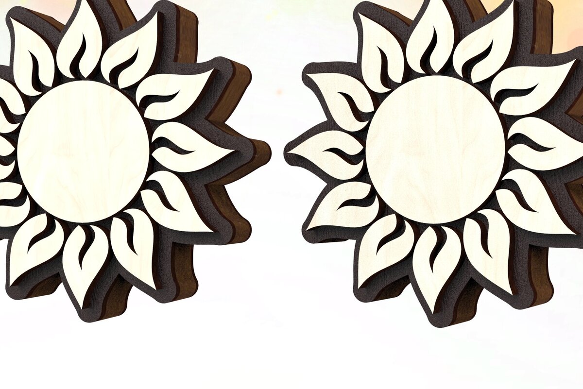 Intra απο ξύλο plywood 3mm-4mm πάχος – Αρχείο Sunburst Stud Earrings Δίασταση  5x5 cm INTRAFABR-122184319