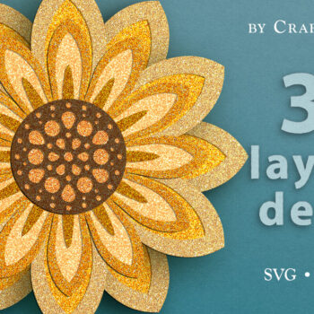 Intra απο ξύλο plywood 3mm-4mm πάχος – Πρότυπο κοπής λέιζερ 3D ηλίανθου Δίασταση  20x20 cm INTRAFABR-14404894 - Image 1