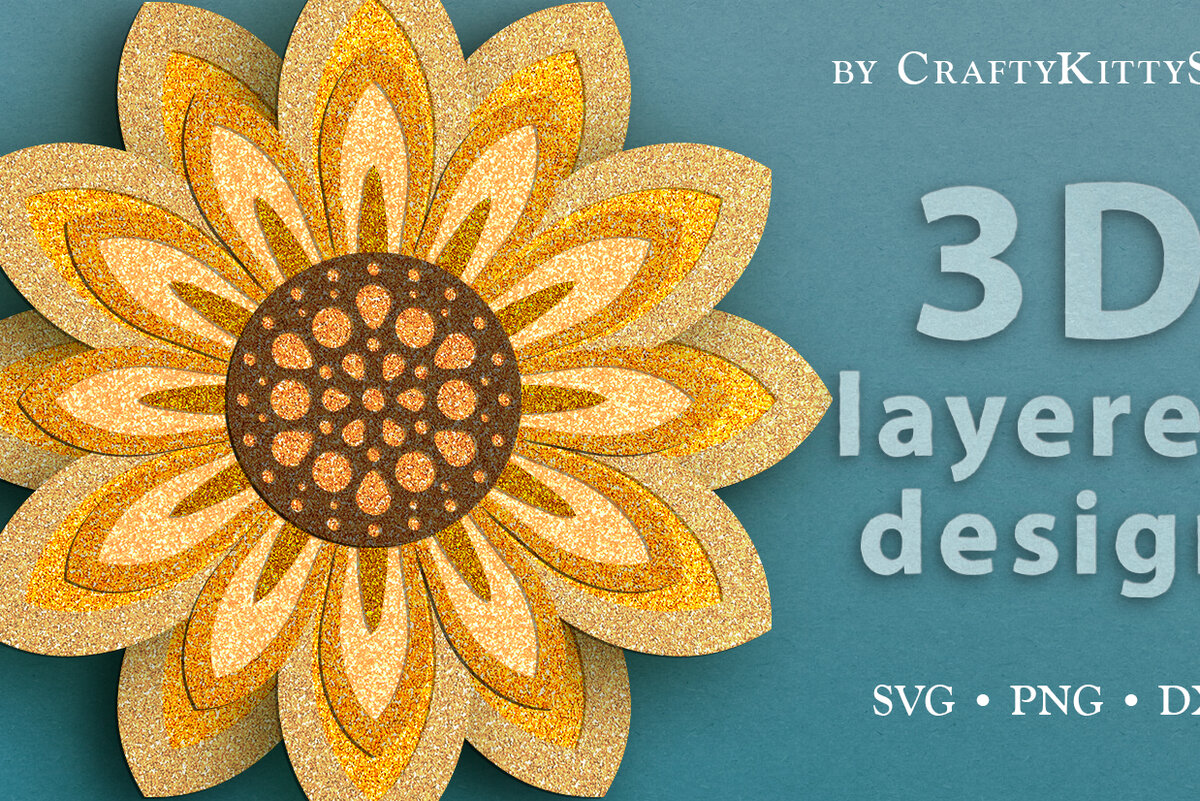 Intra απο ξύλο plywood 3mm-4mm πάχος – Πρότυπο κοπής λέιζερ 3D ηλίανθου Δίασταση  20x20 cm INTRAFABR-14404894