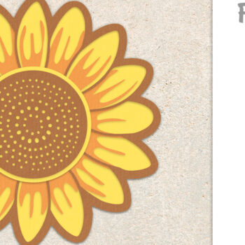 Intra απο ξύλο plywood 3mm-4mm πάχος – Αρχείο αποκοπής Sunflower 3D Layer Flower Δίασταση  20x20 cm INTRAFABR-80452273 - Image 2