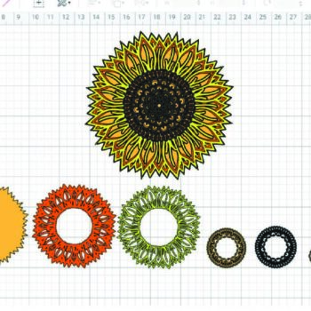 Intra απο ξύλο plywood 3mm-4mm πάχος – Ηλίανθος, 7 στρώσεις, 3D Mandala Δίασταση  20x20 cm INTRAFABR-21375458 - Image 3