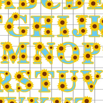 Intra απο ξύλο plywood 3mm-4mm πάχος – Sunflower Alphabet 3D Δίασταση  20x20 cm INTRAFABR-105508725 - Image 2