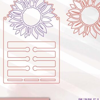 Intra απο ξύλο plywood 3mm-4mm πάχος – Sunflower Bow Holder Δίασταση  20x20 cm INTRAFABR-74745965 - Image 2