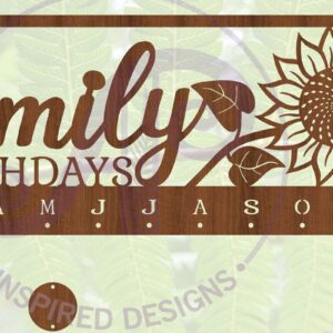 Intra απο ξύλο plywood 3mm-4mm πάχος – Σετ ημερολογίου ηλίανθου Δίασταση  20x20 cm INTRAFABR-68401779