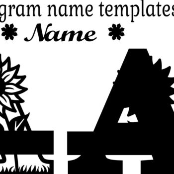 Intra απο ξύλο plywood 3mm-4mm πάχος – Μονόγραμμα ηλίανθου με κεφαλαίο γράμμα Δίασταση  20x20 cm INTRAFABR-75964998 - Image 2