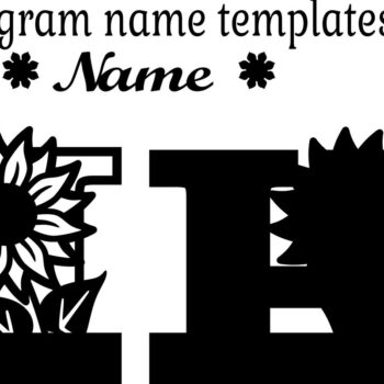 Intra απο ξύλο plywood 3mm-4mm πάχος – Μονόγραμμα Ηλίανθου με κεφαλαίο γράμμα H Δίασταση  20x20 cm INTRAFABR-75965159 - Image 2