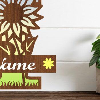 Intra απο ξύλο plywood 3mm-4mm πάχος – Μονόγραμμα Ηλίανθου κεφαλαίο Γράμμα I Δίασταση  20x20 cm INTRAFABR-75965186 - Image 1