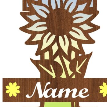 Intra απο ξύλο plywood 3mm-4mm πάχος – Μονόγραμμα Ηλίανθου κεφαλαίο Γράμμα I Δίασταση  20x20 cm INTRAFABR-75965186 - Image 3