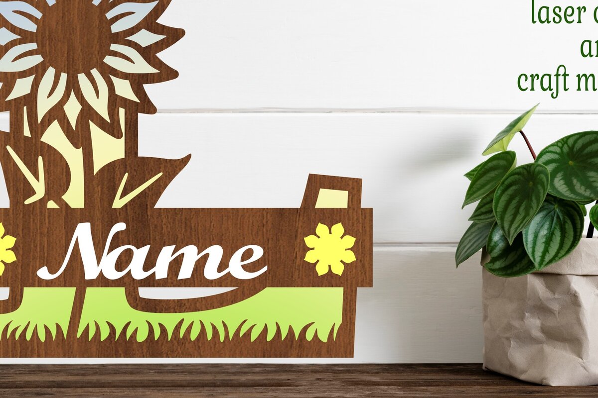 Intra απο ξύλο plywood 3mm-4mm πάχος – Μονόγραμμα Ηλίανθου κεφαλαίο Γράμμα L Δίασταση  20x20 cm INTRAFABR-75965295