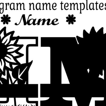 Intra απο ξύλο plywood 3mm-4mm πάχος – Μονόγραμμα ηλίανθου κεφαλαίο γράμμα M Δίασταση  20x20 cm INTRAFABR-75965323 - Image 2