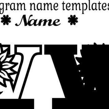 Intra απο ξύλο plywood 3mm-4mm πάχος – Μονόγραμμα Ηλίανθου κεφαλαίο Γράμμα W Δίασταση  20x20 cm INTRAFABR-75965585 - Image 2