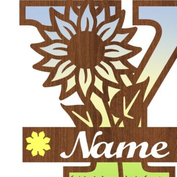 Intra απο ξύλο plywood 3mm-4mm πάχος – Μονόγραμμα ηλίανθου με κεφαλαίο γράμμα Y Δίασταση  20x20 cm INTRAFABR-75965645 - Image 3