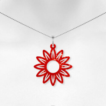 Intra απο ξύλο plywood 3mm-4mm πάχος – Σκουλαρίκια ηλίανθου Δίασταση  5x5 cm INTRAFABR-8905373 - Image 2