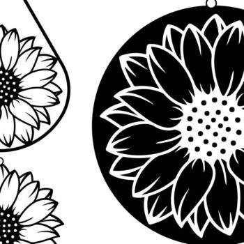 Intra απο ξύλο plywood 3mm-4mm πάχος – Πακέτο με σκουλαρίκια ηλίανθου Teardrop Δίασταση  5x5 cm INTRAFABR-38770480 - Image 1