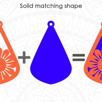 Intra απο ξύλο plywood 3mm-4mm πάχος – Σκουλαρίκια ηλίανθου Teardrop Δίασταση  5x5 cm INTRAFABR-6555666 - Image 3