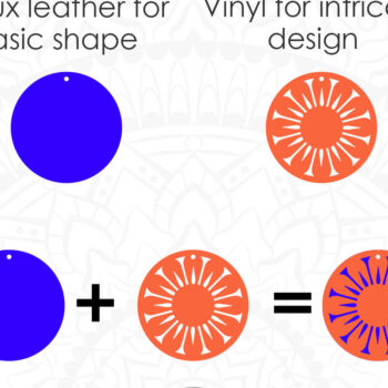 Intra απο ξύλο plywood 3mm-4mm πάχος – Σκουλαρίκια ηλίανθου Teardrop Δίασταση  5x5 cm INTRAFABR-6555666 - Image 4